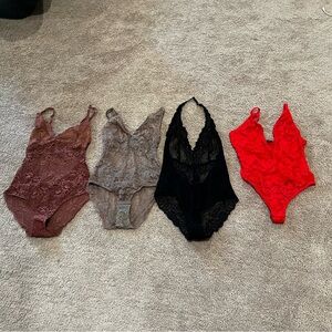 Samantha Chang & Cosabella Lace Bodysuits